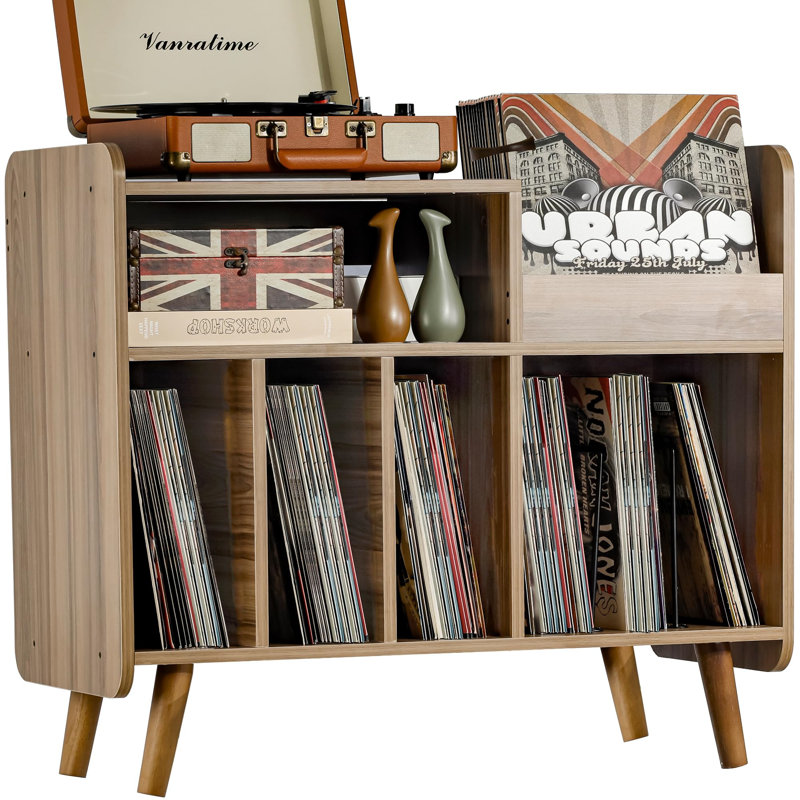 80cm Record Player Stand, Walnut