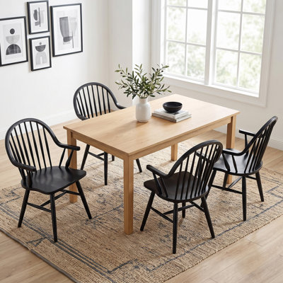 Hughes Windsor-Back Solid Wood Dining Chair