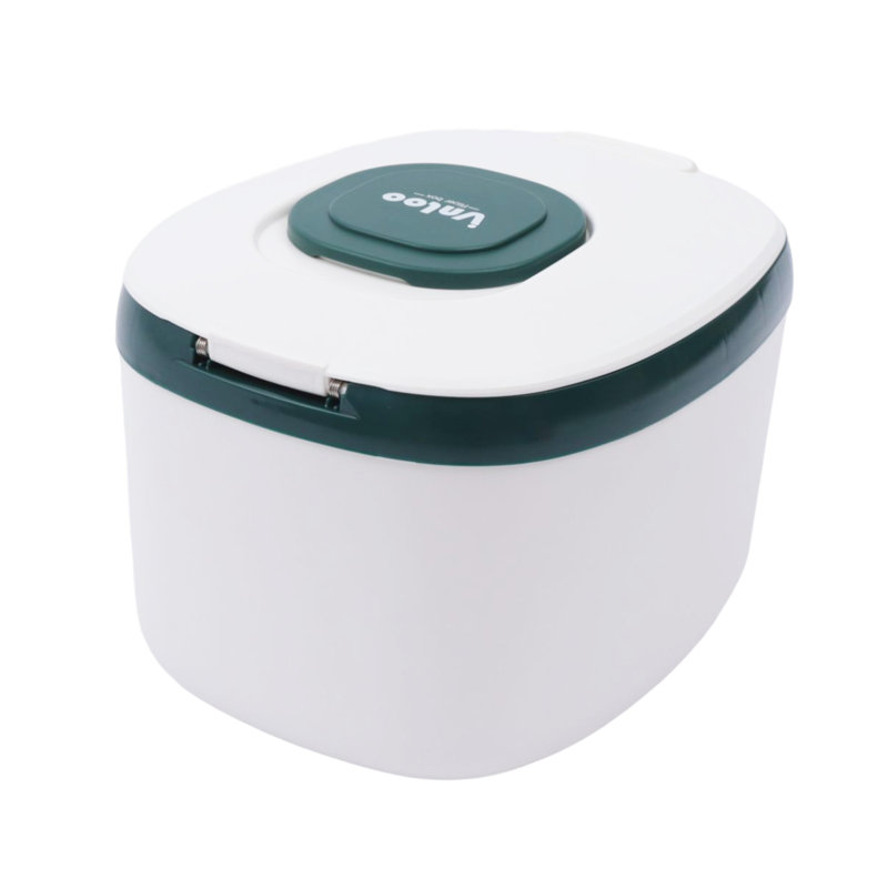 Braidan 176oz. Food Storage Container, White/Dark Green