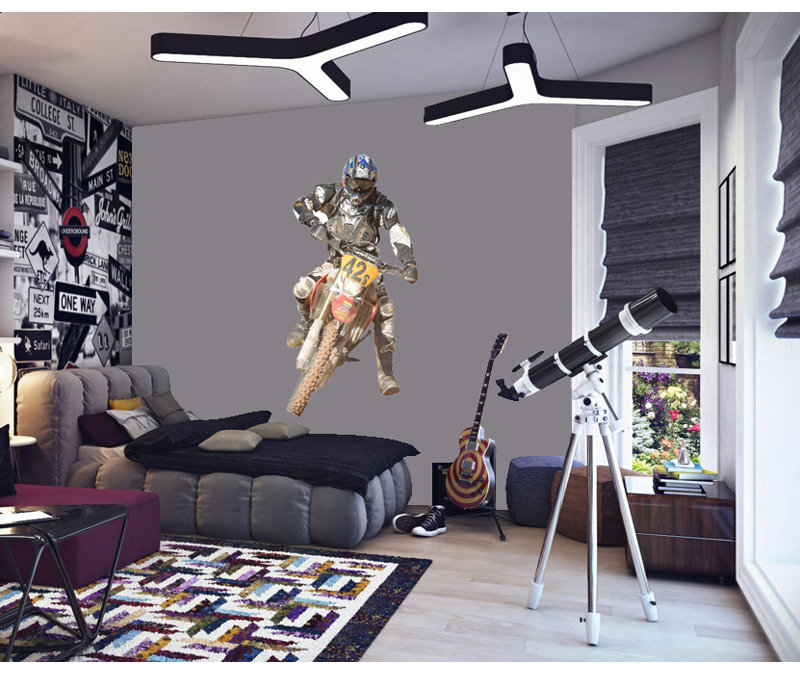 Sports Non-Wall Damaging Wall Decal, 12" H x 24" W