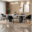 Rectangular luxury simple marble dining table set