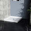 Base de douche à drain centré 36 po x 36 po, blanc, robuste, carrelage intégré, finition lisse et facile à nettoyer, base blanche, drain, seuil simple, acrylique, coffre-fort