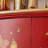 Red Hand-Painted Accent and Buffet Cabinet