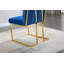 Ensemble de 2 chaises de salle à manger Modern Velvet, conception capitonnée et base en acier inoxydable-1455010699