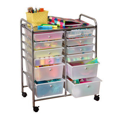 Rebrilliant 12 Drawer Storage Drawer with Locking Wheels & Reviews ...