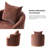 Berklie 31"W Modern Chenille Swivel Barrel Chair with Unique Arms and Solid Wood Legs-778725689