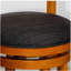 Chaise pivotante à haut dossier de 30 pouces de hauteur de bar, tons naturels, assise en tissu gris anthracite-1651033363
