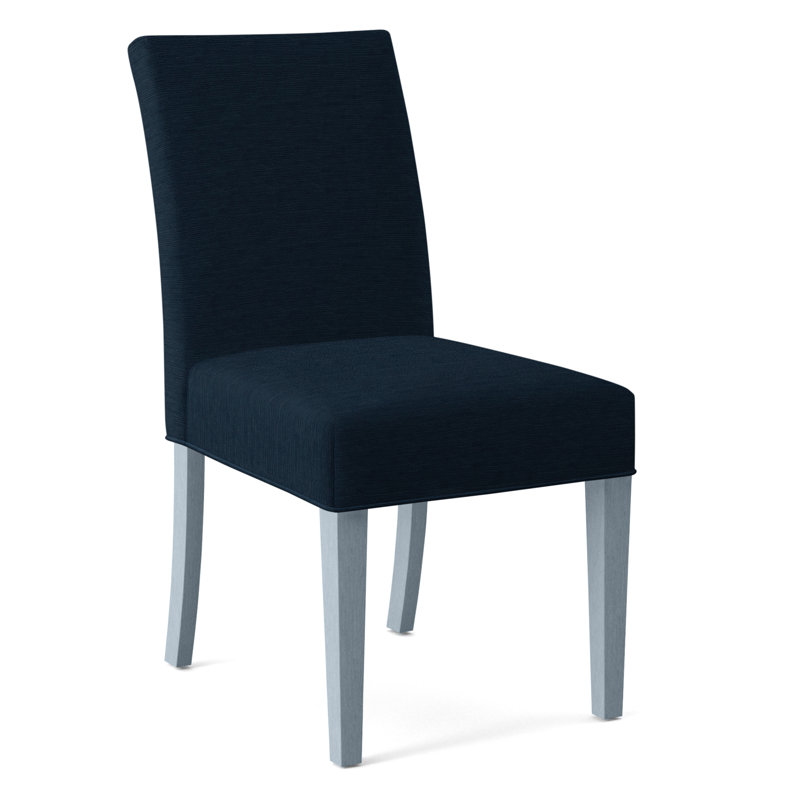 Manhattan Upholstered Dining Chair, Beige Performance Fabric; 0851-73, Sea Glass Finish