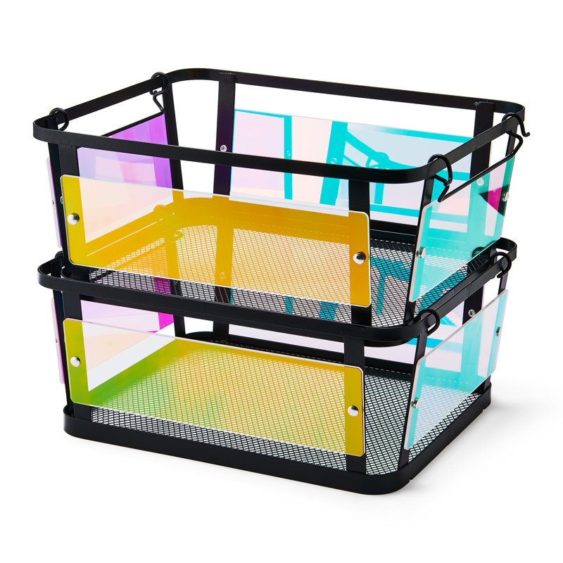 Gourmet Basics by Mikasa Ava Stacking Iron And Acrylic Basket