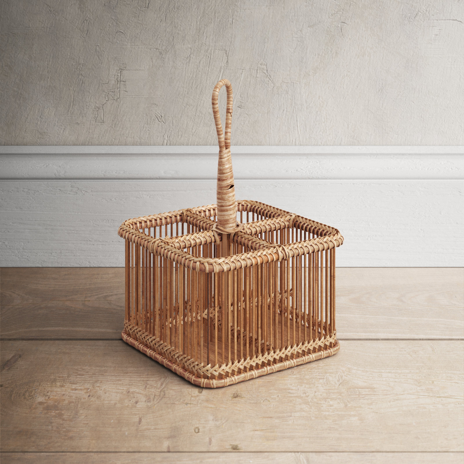 Coastal Solid Wood Decorative Basket 1