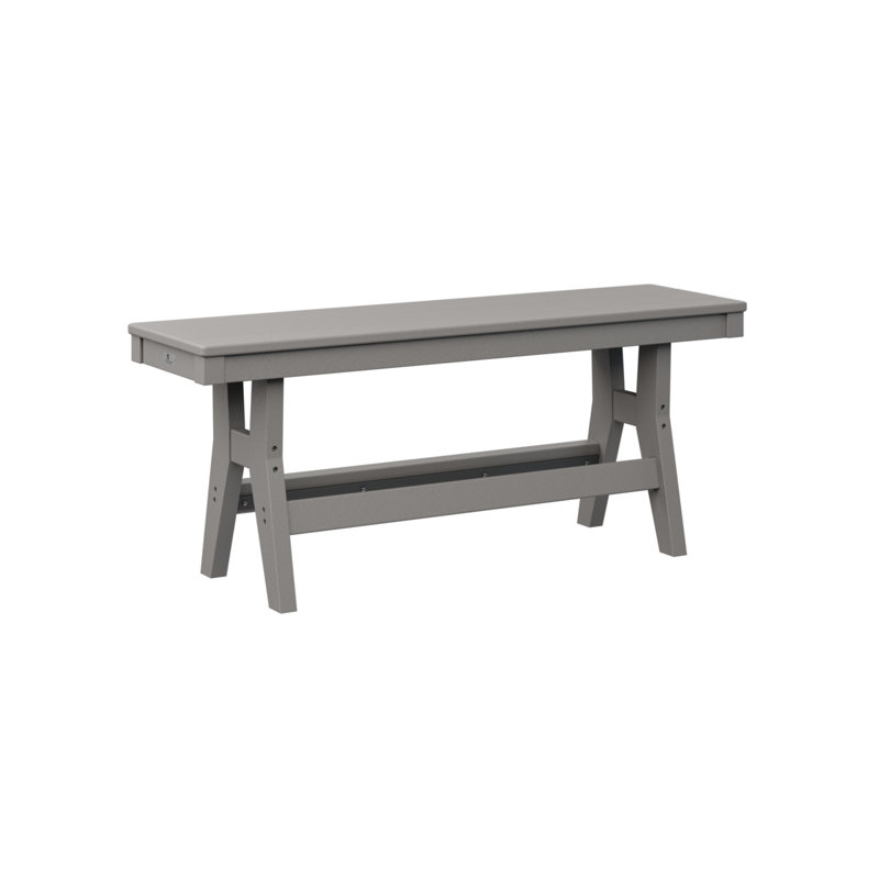 Banc portatif Berlin de 44 po, Gris clair, H 18 po x l 44 po x P 12,5 po