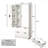 72" White Modern Fluted Kitchen Pantry Cabinet - 2 Large Drawers, 8-Door Spice Rack, Freestanding Organizer-1801122698