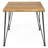 Tindley Acacia Solid Wood Top Metal Base Dining Table