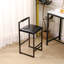 Ensemble de 2 tabourets de bar avec dossier et 2 chaises de bar rembourrées en cuir de polyuréthane avec repose-pieds