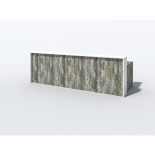 2 Person Rectangle Synthetic Laminate Reception Desk