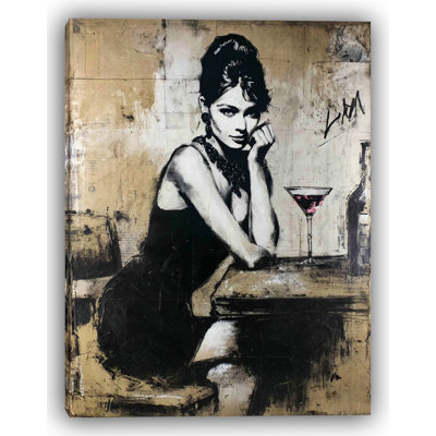 «Timeless Muse», art mural rétro sur toile chic