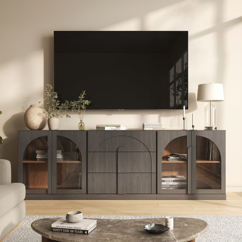 Buffet modulaire 3 pièces avec tiroir et tablette, ébène, Bijou ébène AAC