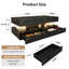 Table basse moderne avec lumières DEL 24 couleurs, console avec chargement sans fil et haut-parleur Bluetooth-1654879216