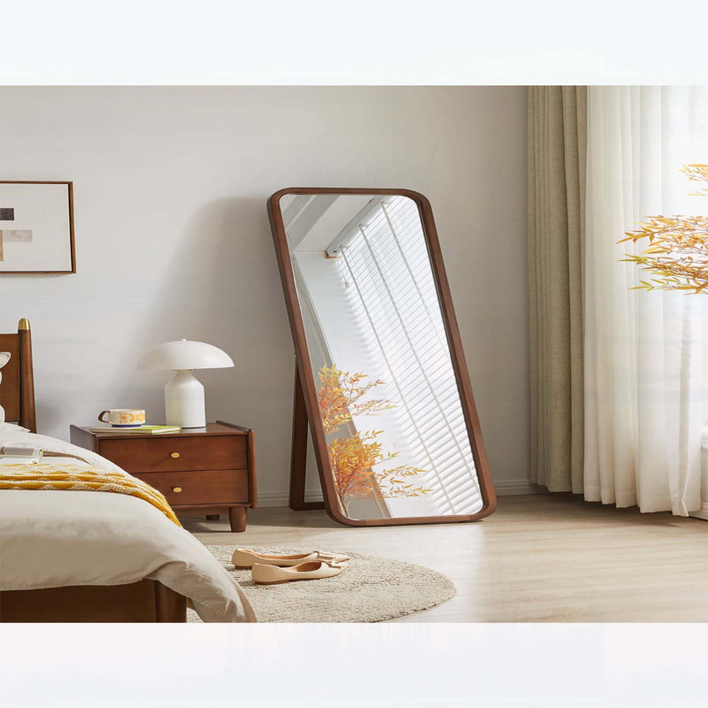 Miroir pleine grandeur en bois, Walnut