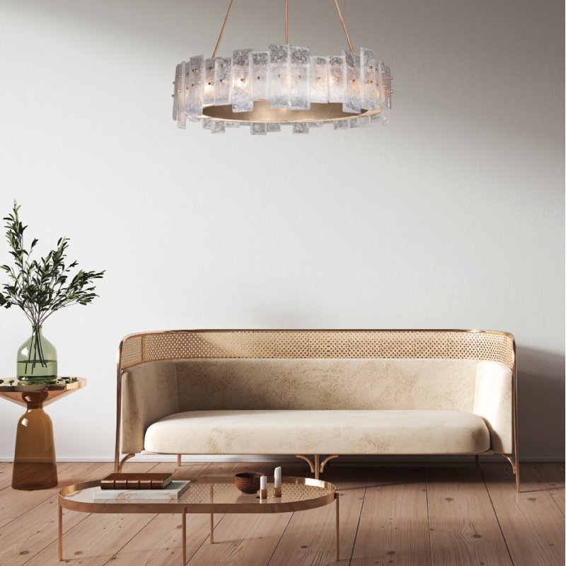 Lunea 15 - Light Chandelier, Gold