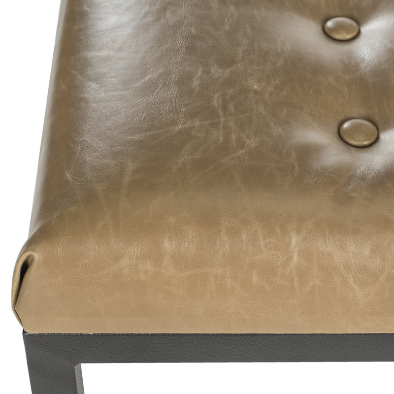 Landry Faux Leather Upholstered Bench, Tan