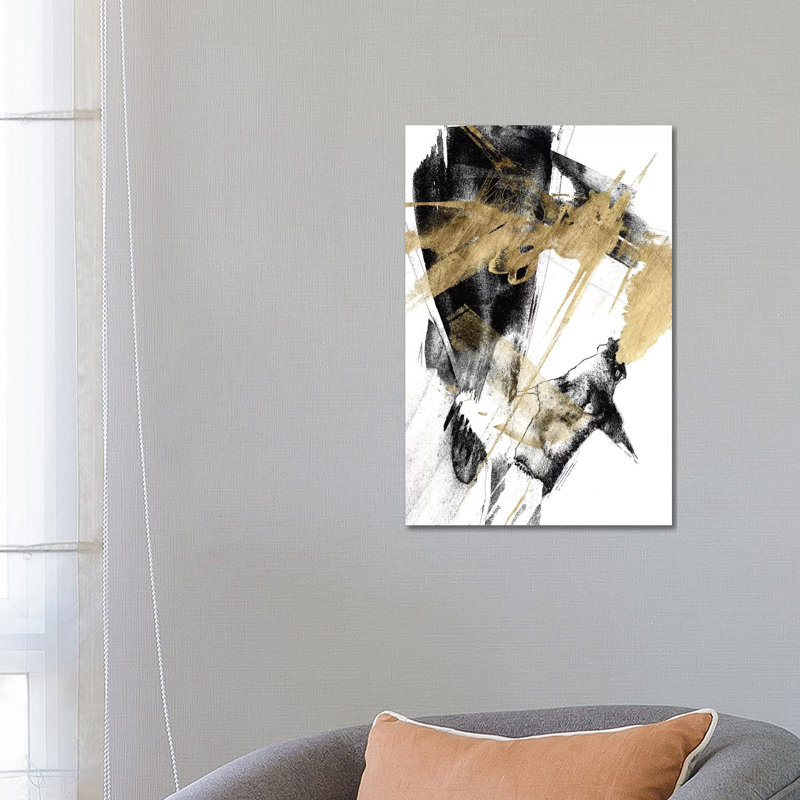 Glam & Black I by Jennifer Goldberger - Wrapped Canvas Painting, 66.04 cm H x 45.72 cm W x 1.91 cm D