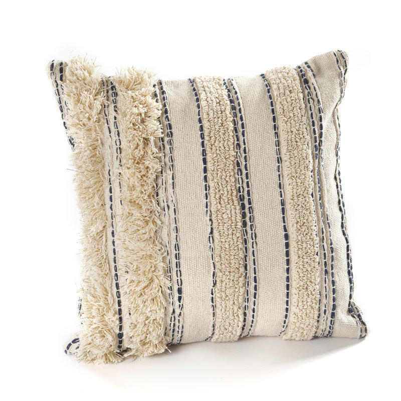Over-Tufted Luxury Cotton Throw Pillow Cover, Polyester
