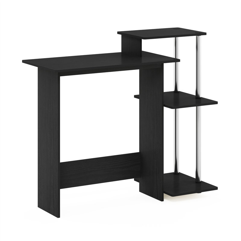 Brytni Computer Desk, Americano/Stainless Steel