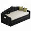 Lit de jour rembourré simple avec lit gigogne-117794072