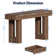 63" Console Table With 3 Storage Drawers And Led Light, Long Wooden Farmhouse Sofa Table For Entryway Or Hallway