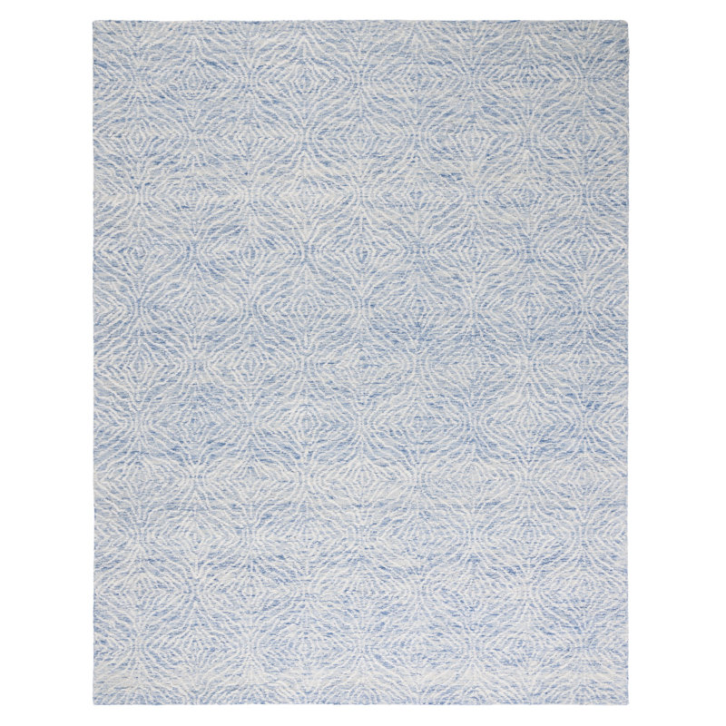 Tapis abstrait en laine et coton touffetés à la main Pezanetti, Rectangle 8 pi x 10 pi