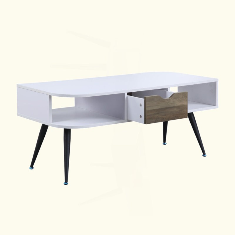 Table basse rectangulaire avec 1 tiroir de rangement