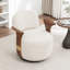 Fauteuil demi-tonneau pivotant avec accoudoirs en bois Kasia-1279450954