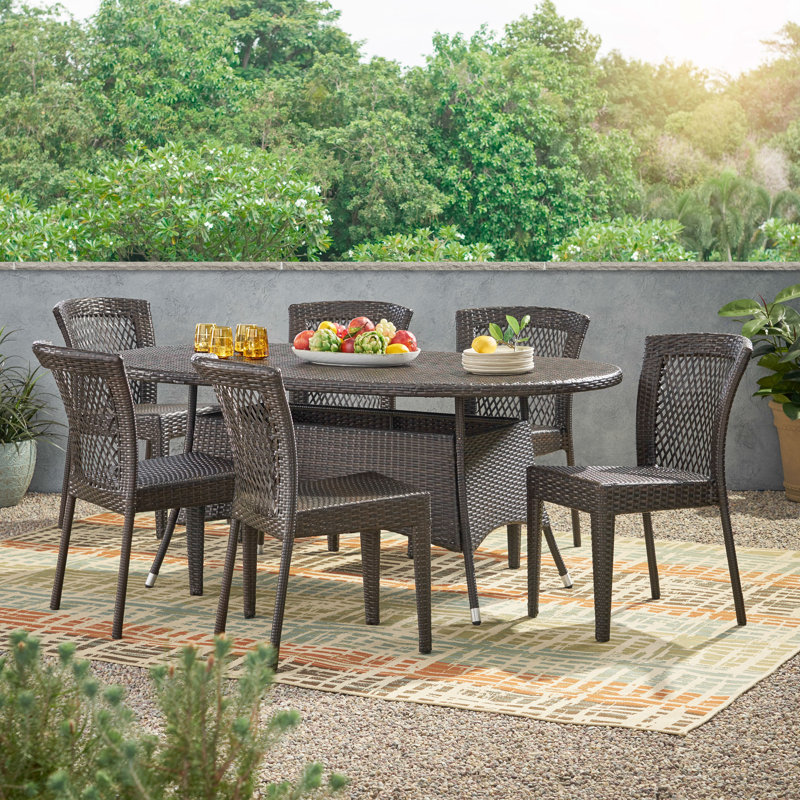 6 - Person Oval Outdoor Dining Set