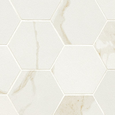 Ardena 12 in. x 12 in. Matte Porcelain Hexagon Stone Look Floor and Wall Tile, Vena