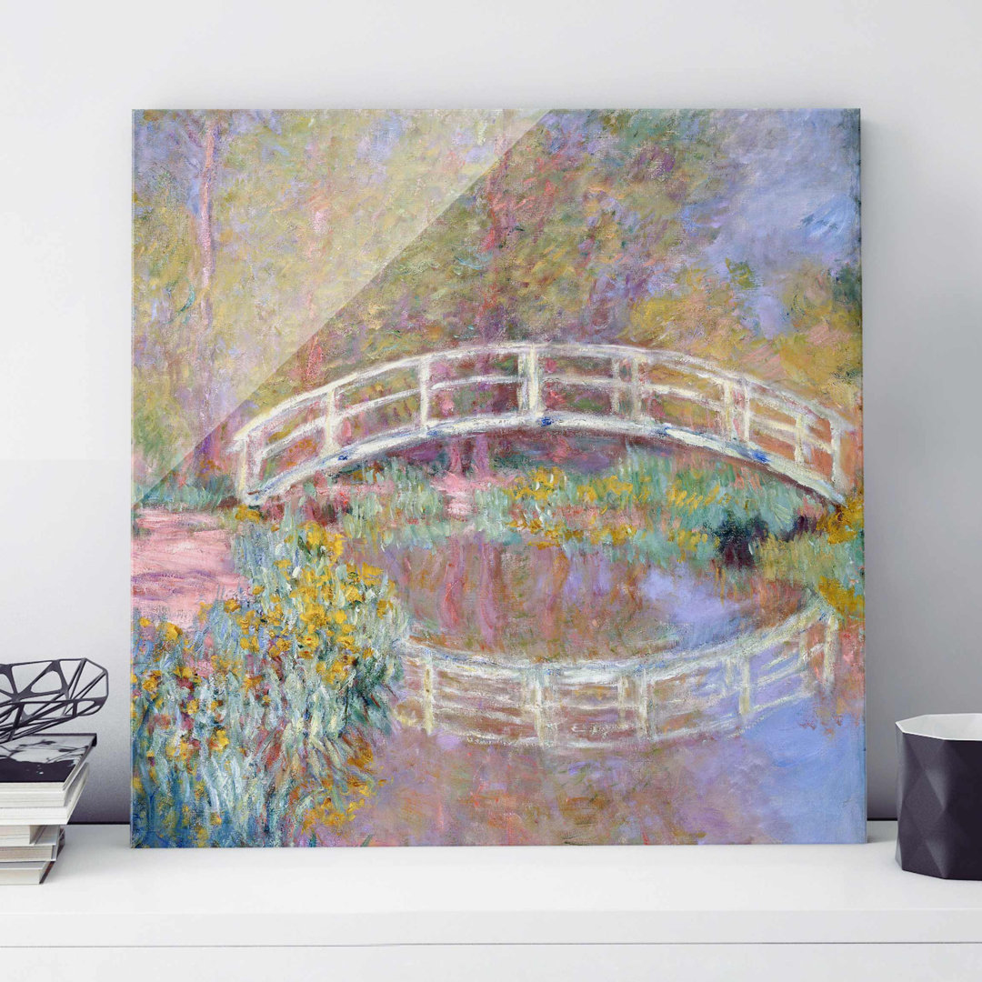 Glasbild Bridge in Monet`s Garden von Claude Monet