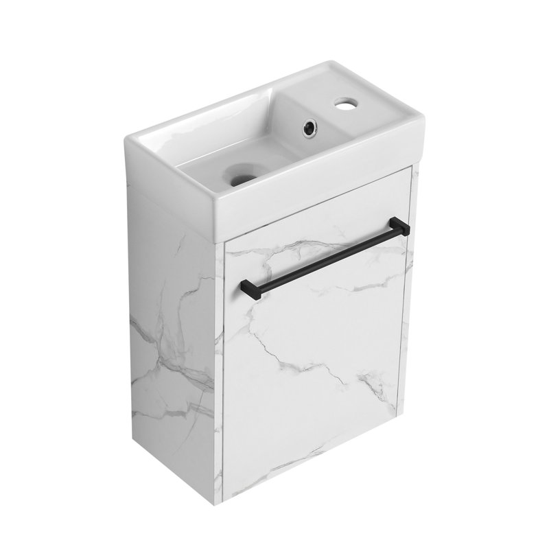 Floating Wall-Mounted Bathroom Vanity with Sink