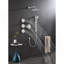Système de douche avec pomme de douche, douche à main, barre coulissante, jets de corps, bras de douche, tuyau, garniture de valve et poignées à levier