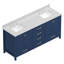 Meuble-lavabo autoportant de 72 pouces avec comptoir en marbre Dounle-121646160