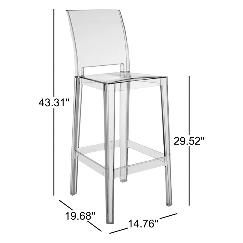 One More Veuillez tabouret, Cristal, Barre