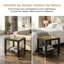 Table de bout carrée, avec tablettes ouvertes, plateau en verre avec structure en métal, table d'appoint à 2 niveaux, style scandinave moderne, noir-648206966