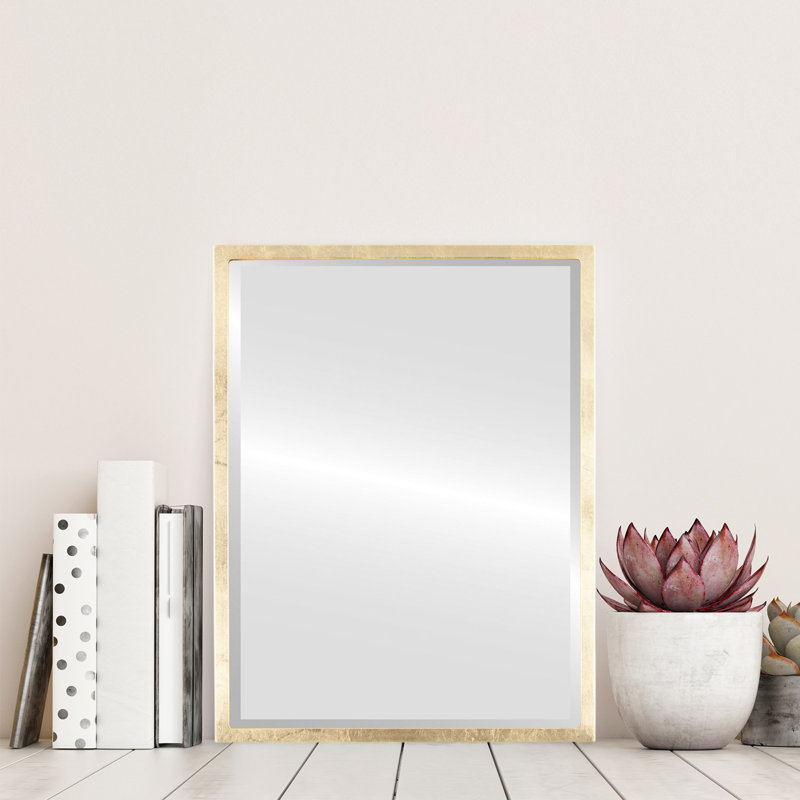 Miroir d'appoint Campblin, H 23,12 po x l 29,12 po, Feuille d'or