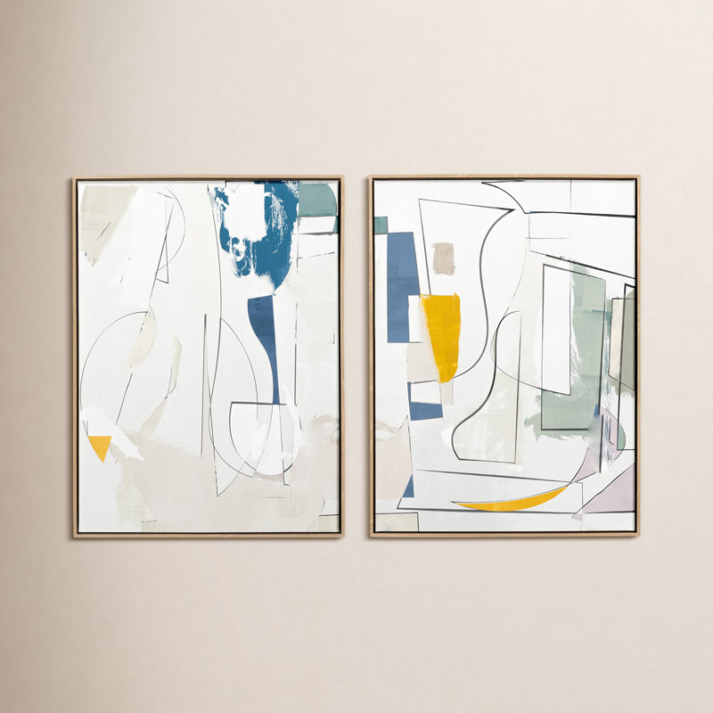 Midst IV Diptych Painting by Coup D'Esprit, 40" H x 60" W x 2" D