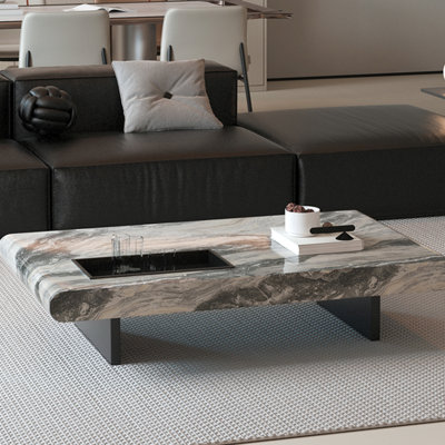 Modern simple marble coffee table