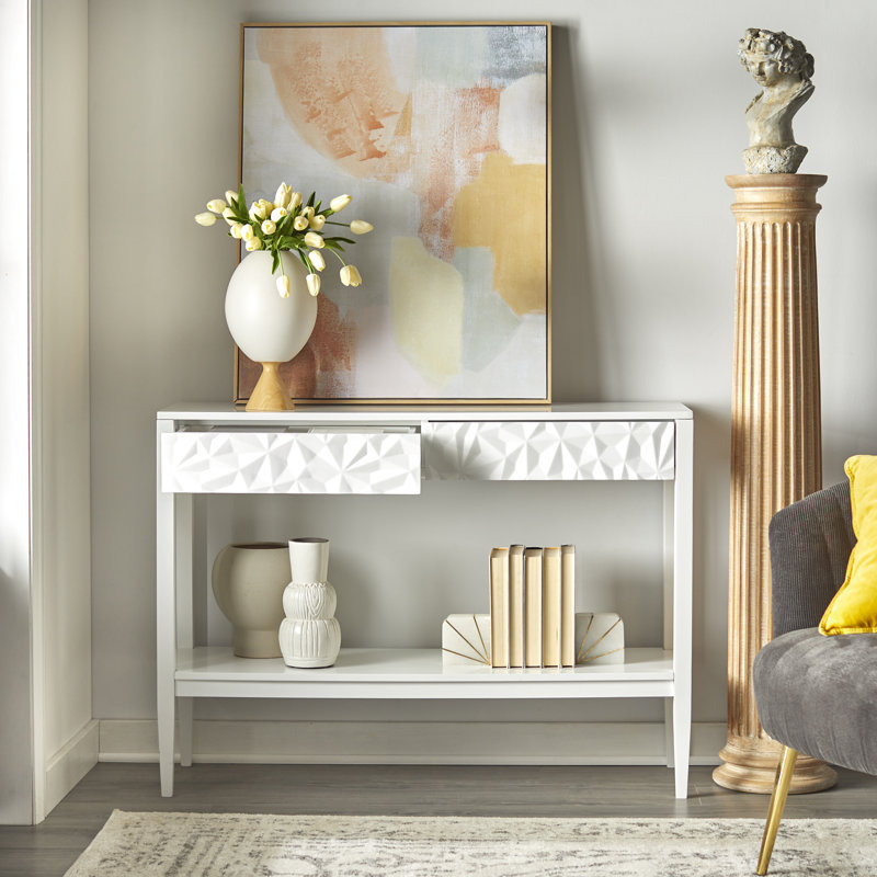 Console 43,3 po Leianah, Blanc