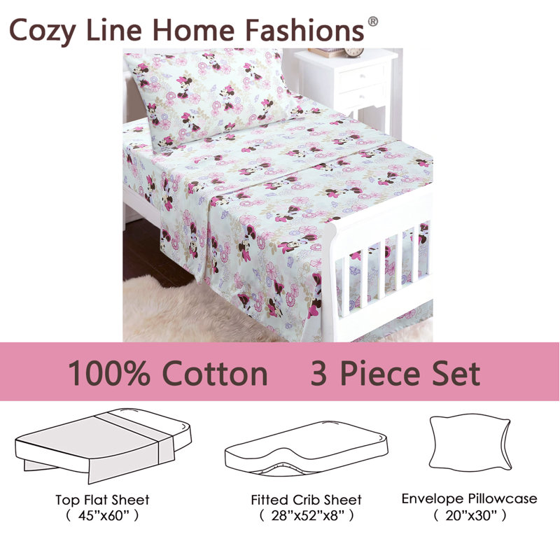 Ensemble de draps en coton 3 pièces