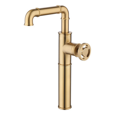 Single Hole Bathroom Sink Faucet with 360-degree Swivel Spout