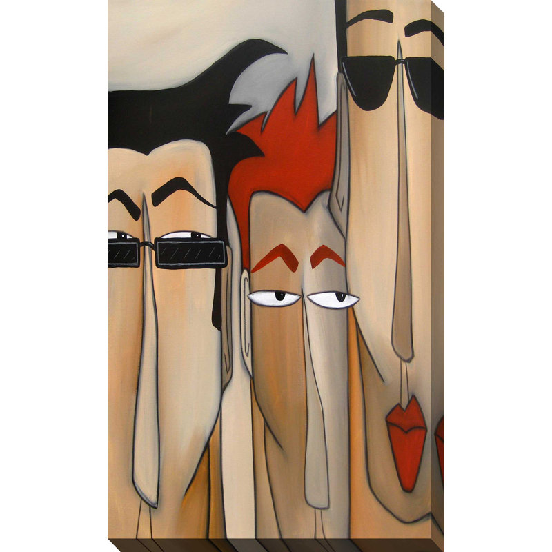 « faces #555 » par tom fedro, reproduction d’art sur toile tendue, H 60 po x l 36 po x P 1,5 po