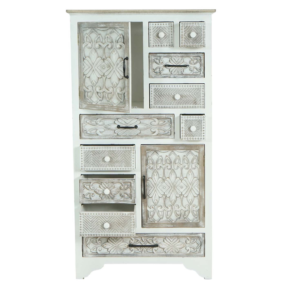 Apotheker Kommode HWC-J48, Schrank Schubladenkommode, Holz Schubladen, Shabby-Look Vintage 150X81x40cm