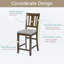 Chaises de salle à manger seulement, ensemble de 4 chaises à hauteur de comptoir en bois-1859143451